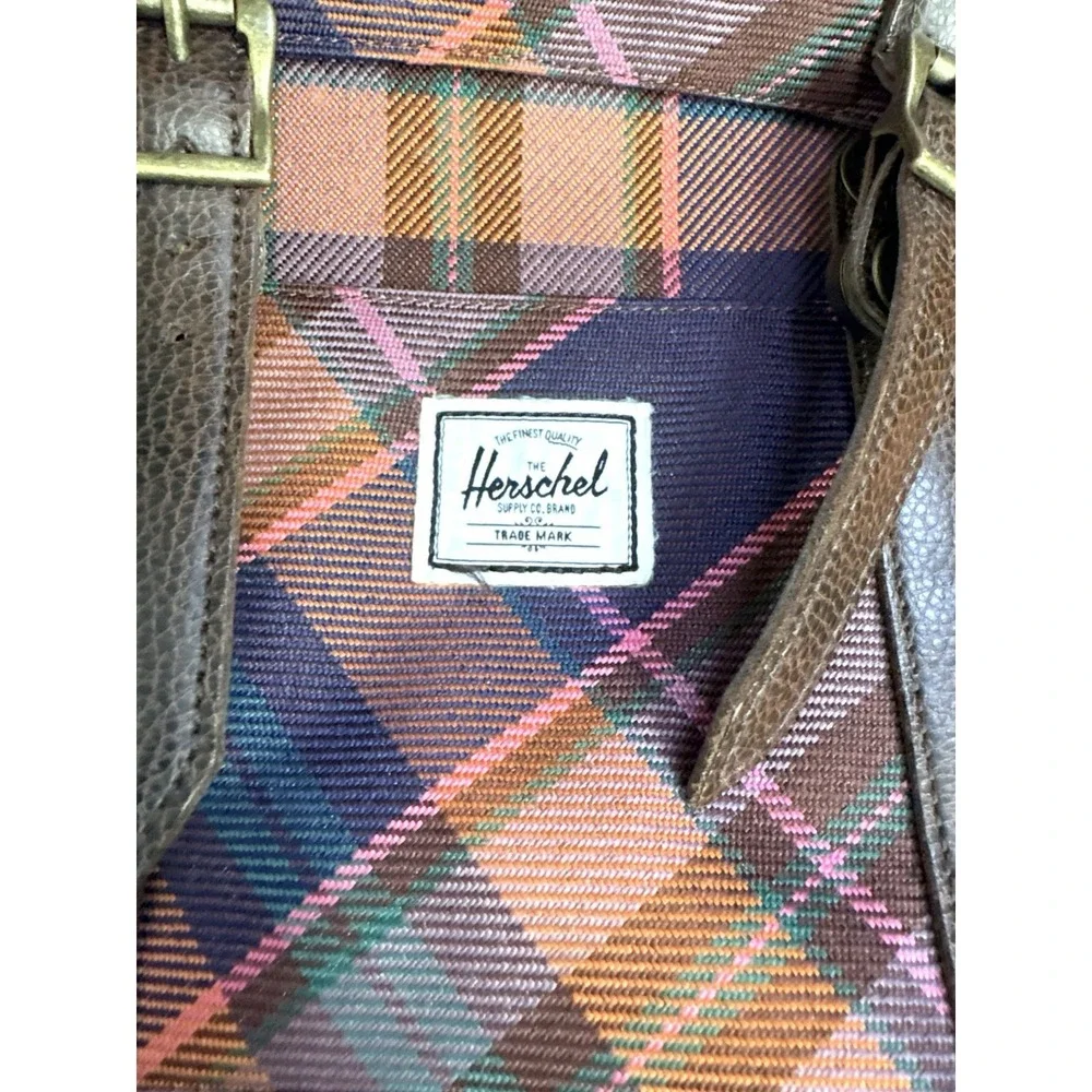 Herschel Supply Co. Retreat Mini Backpack Pink Purple Tartan Plaid Check